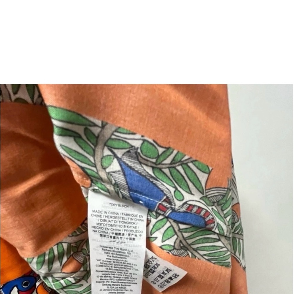 Orange Patterned Midi Dress - Picture 7 of 15